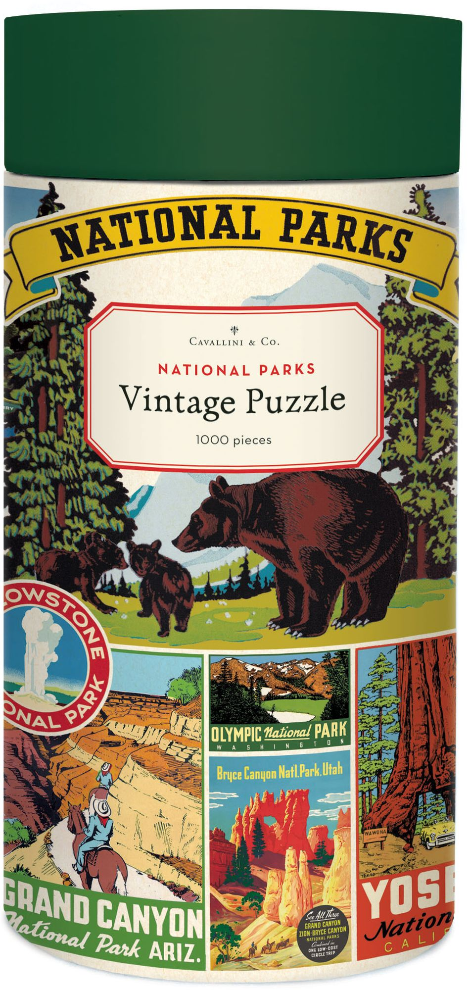 Cavallini & Co - National Parks 1,000 Piece Jigsaw Puzzle