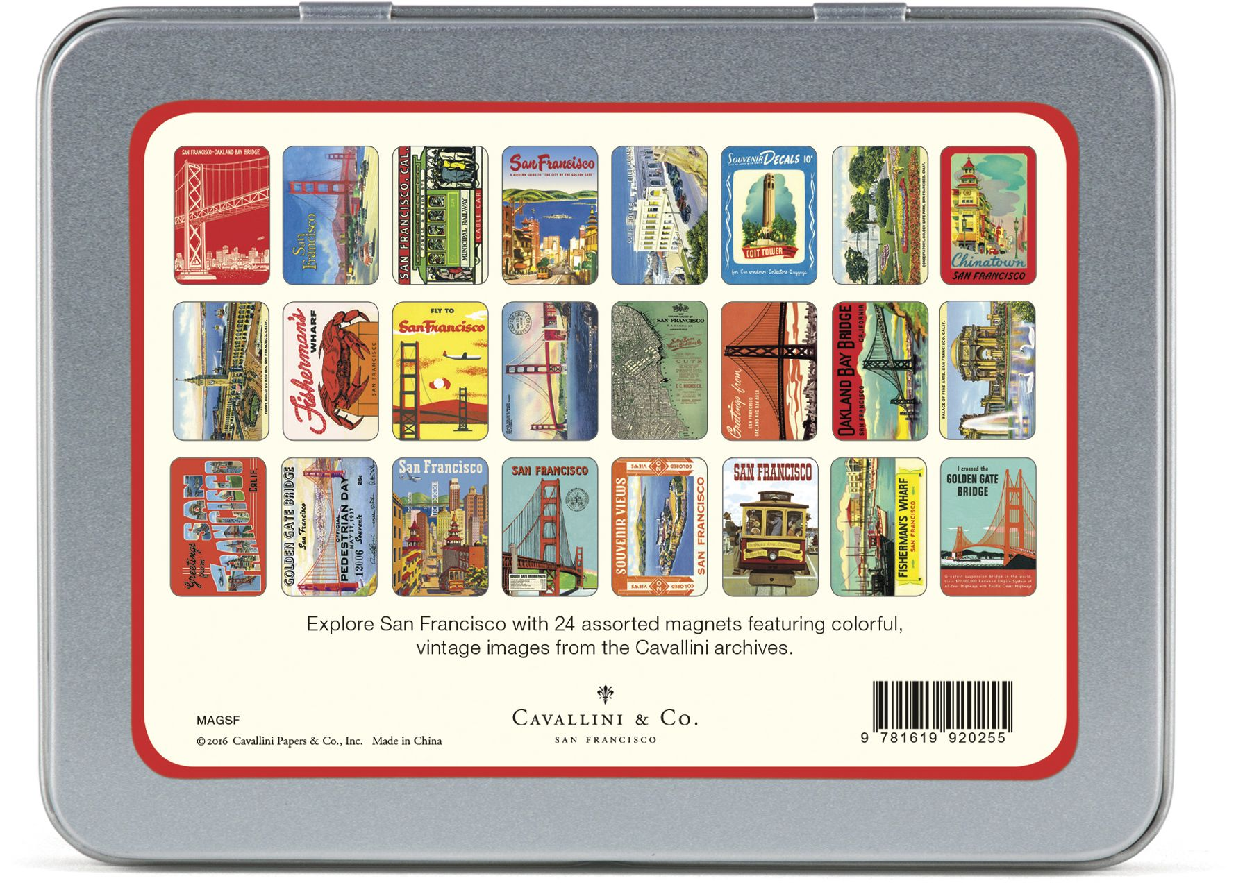 Cavallini San Francisco Magnets