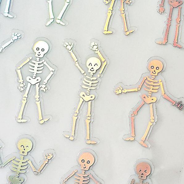 Dancing Skeleton Holographic Stickers