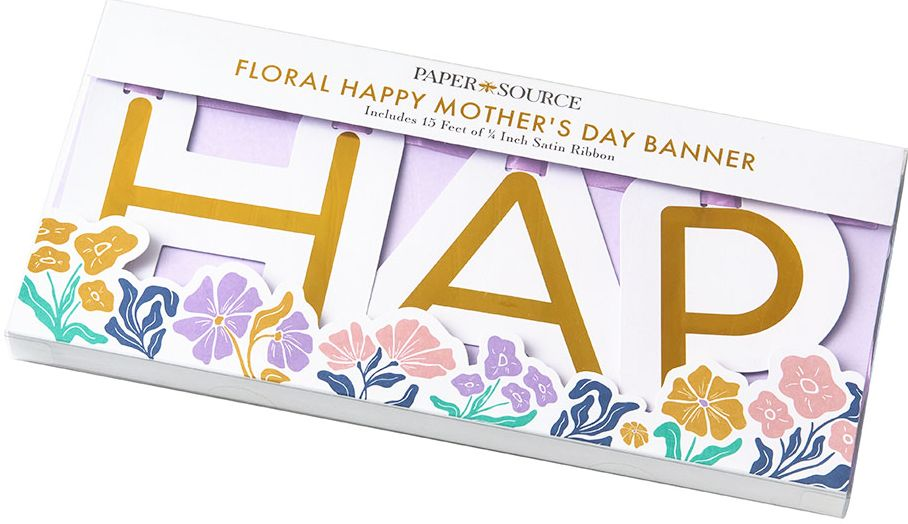 Floral Happy Mother's Day Banner