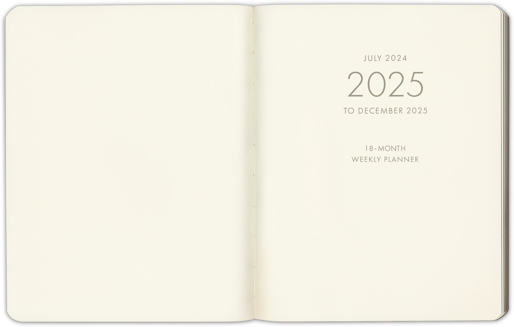 2025 Paper Source Blue Leather Weekly Academic Planner