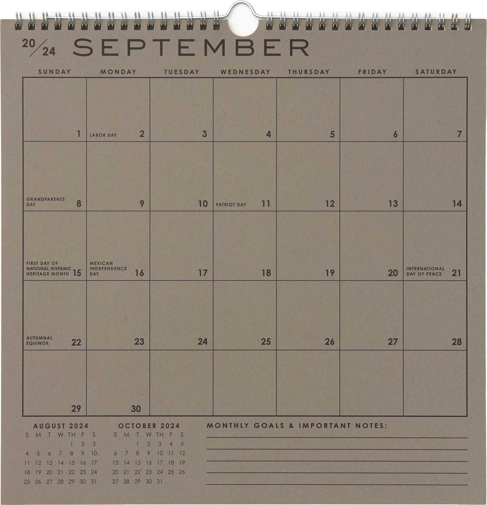 2025 Paper Source Grid 17 Month Calendar