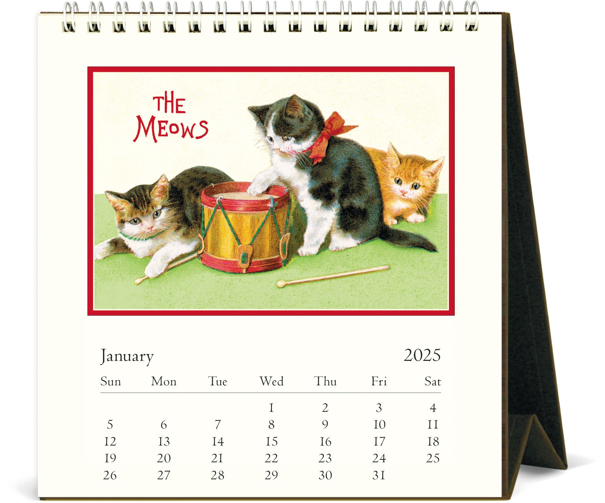 2025 Vintage Cats Desk Calendar