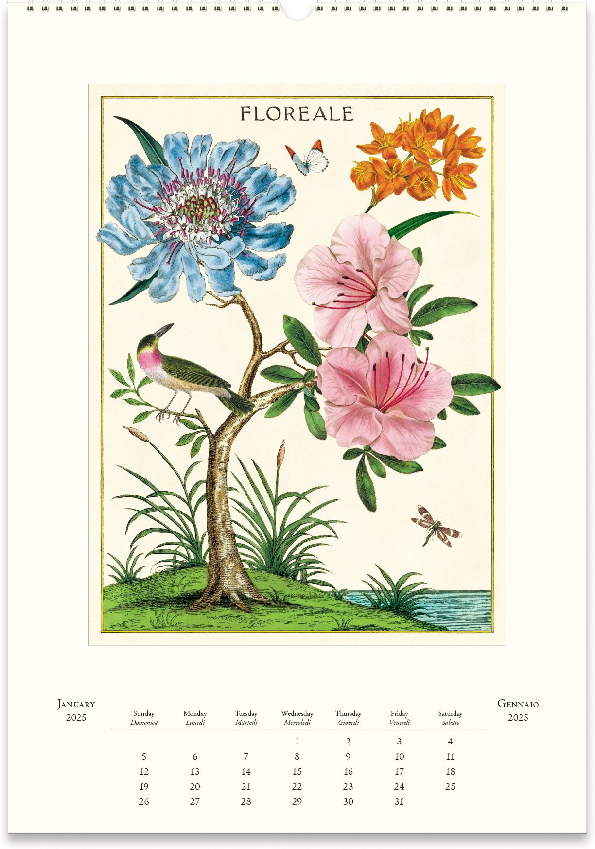 2025 Floreale Wall Calendar