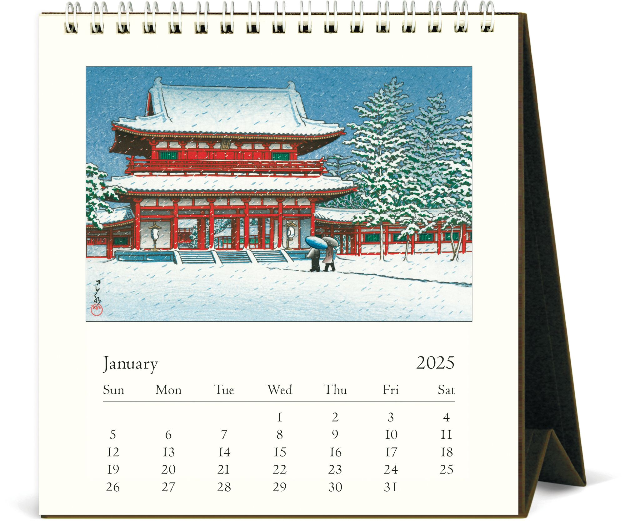 2025 Japanese Woodblock Desk Calendar