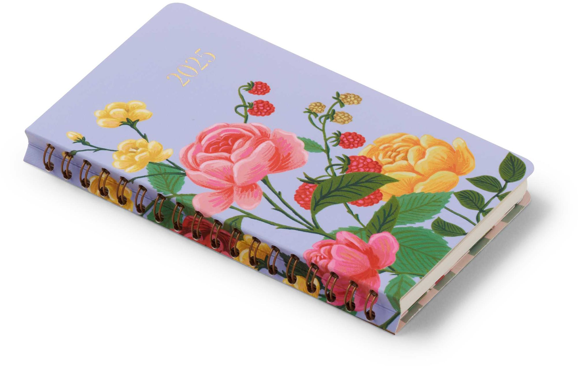 2025 Roses 12-Month Spiral Pocket Planner