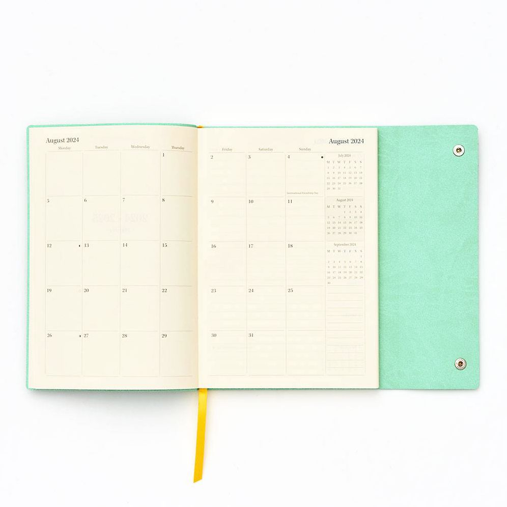 2025 Paper Source Jade Leather Chicago Ave Weekly Planner