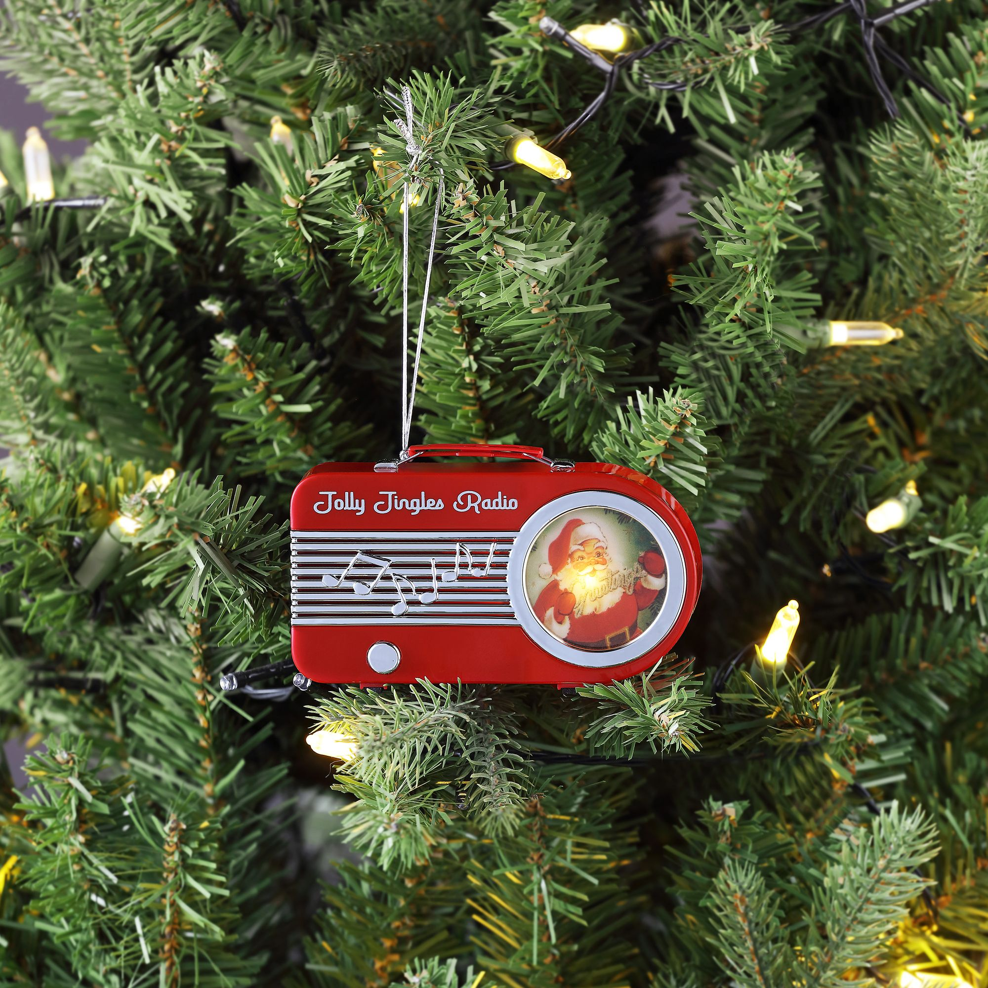 Jolly Jingles Radio Ornament - Red