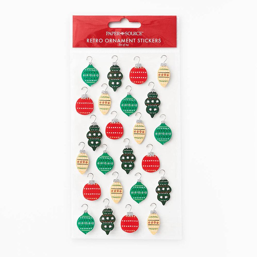 Retro Ornament Christmas Stickers