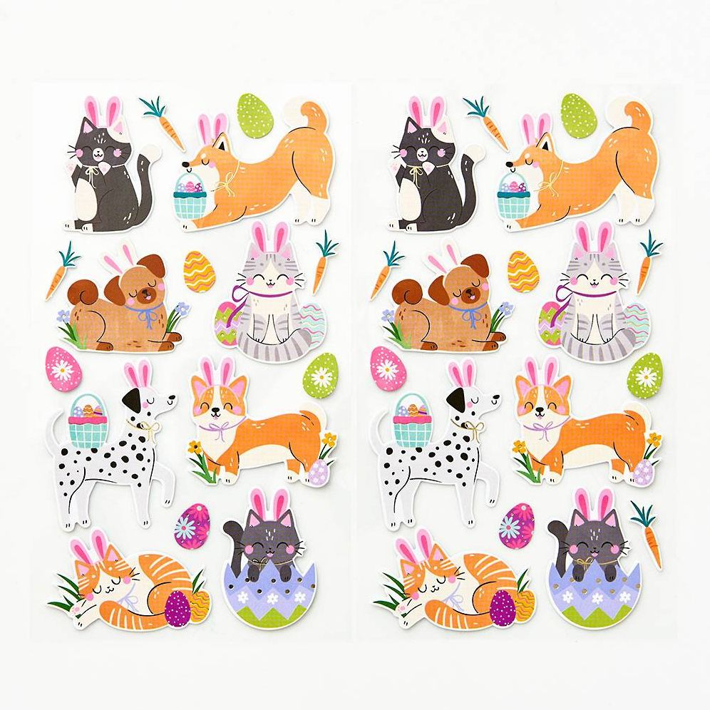 Easter Cat & Dog Stickers