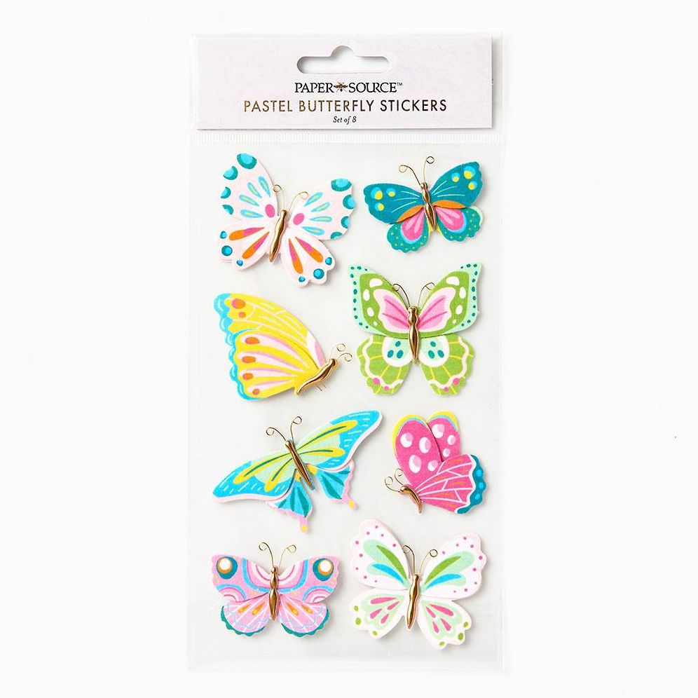 Pastel Butterfly Stickers