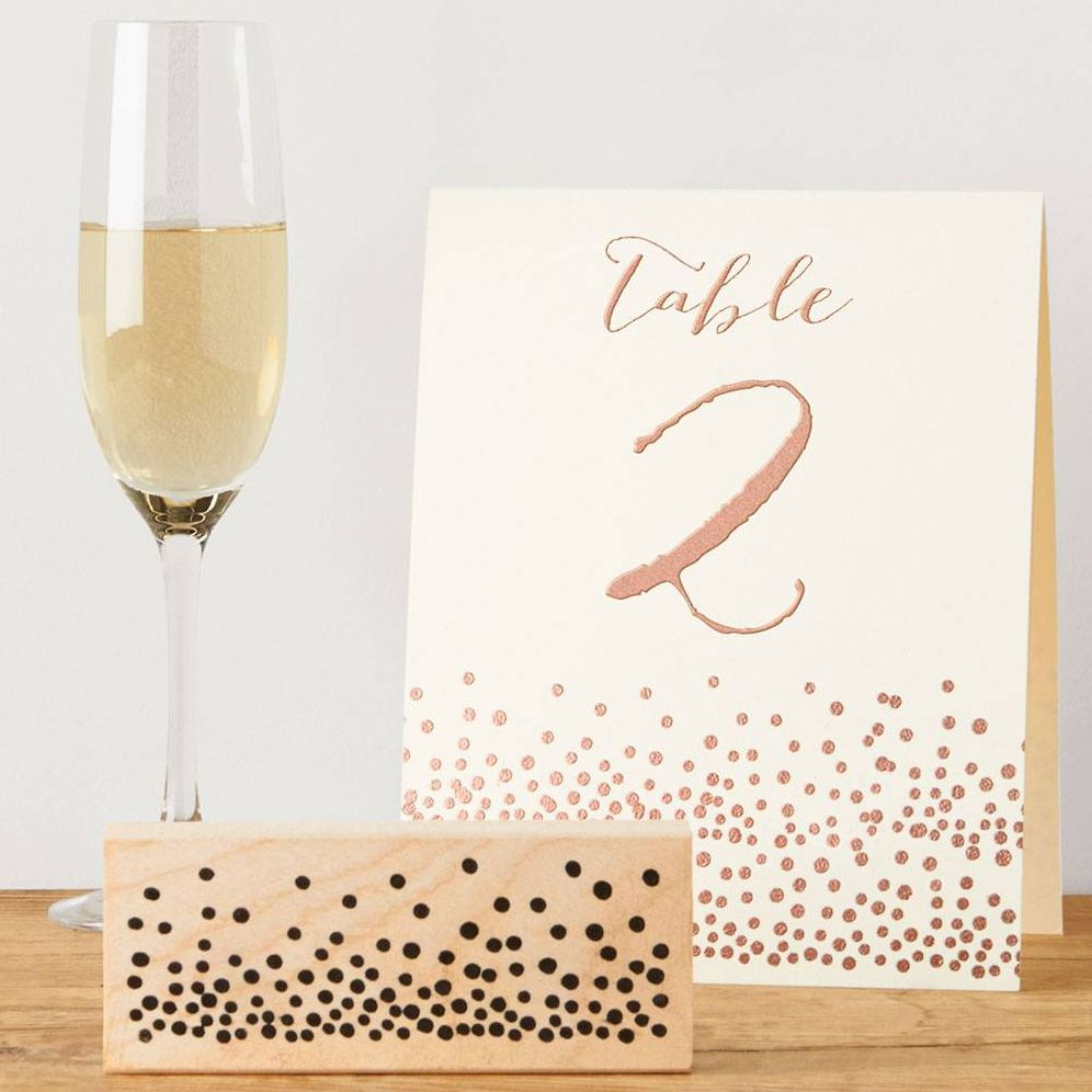 Champagne Dots Rubber Stamp