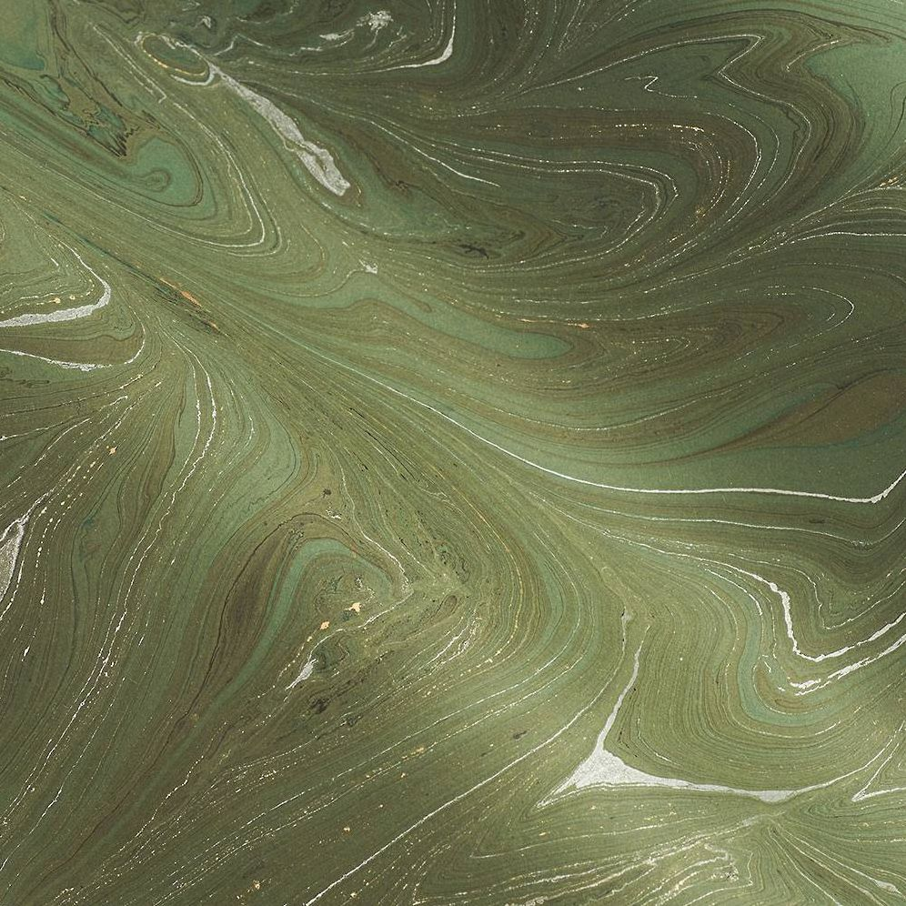 Dark Green Marble Handmade Paper