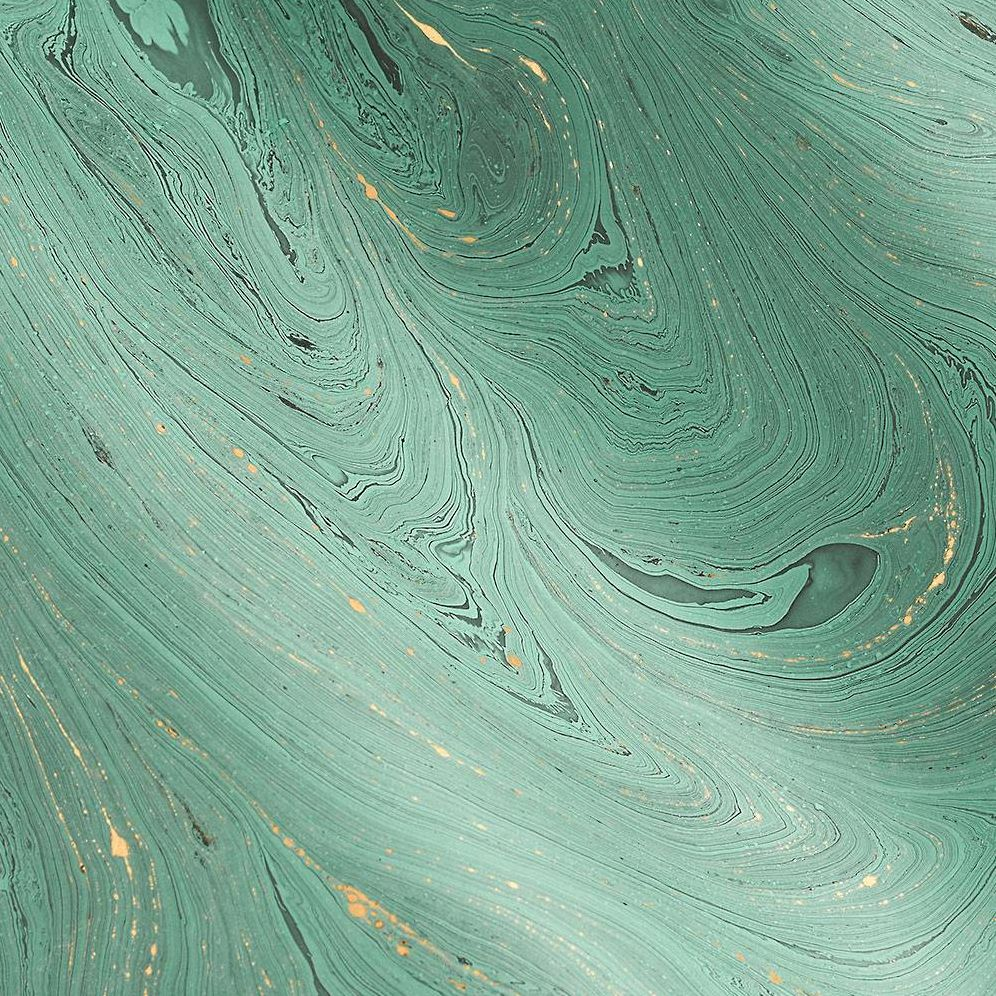 Teal Marble Handmade Paper