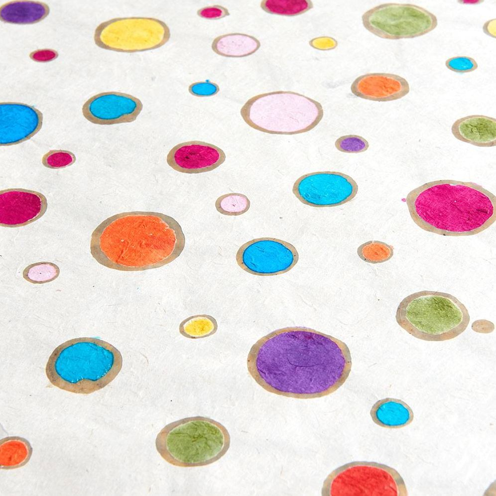 Multicolor Dots Handmade Paper