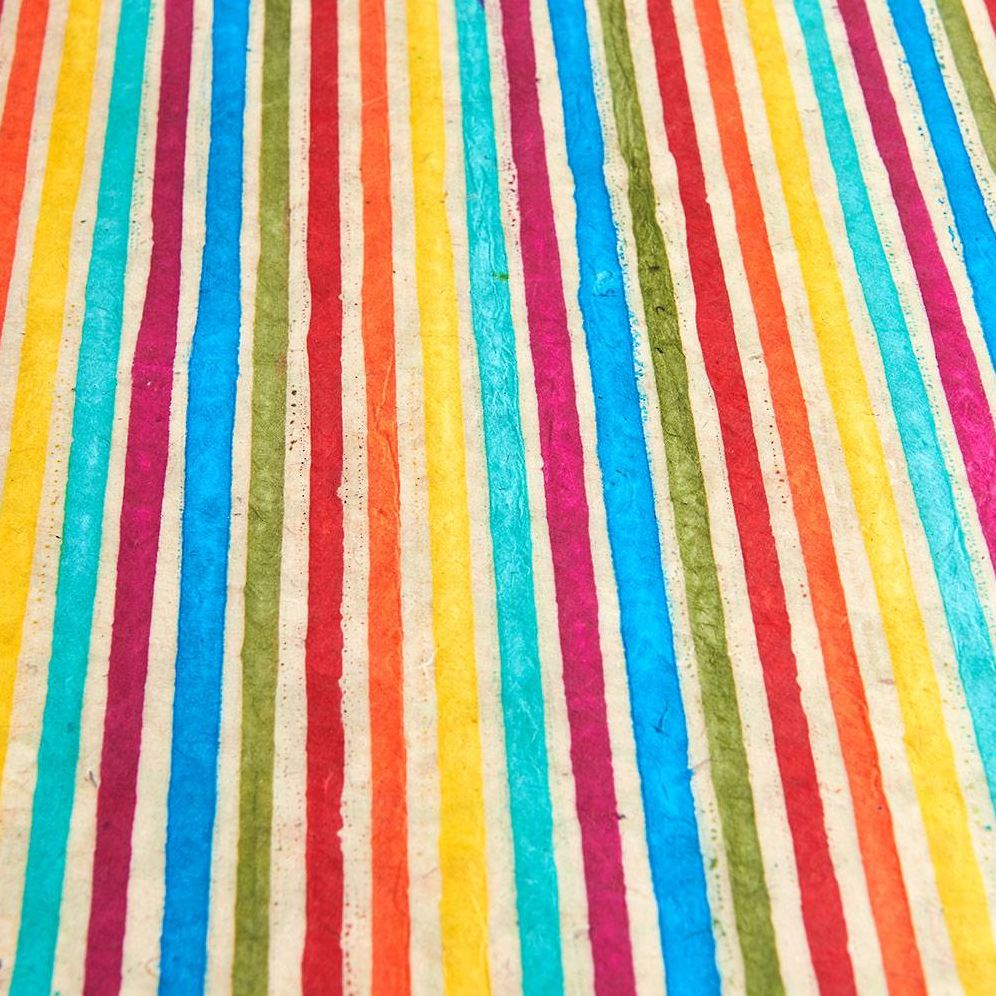 Rainbow Stripes Handmade Paper