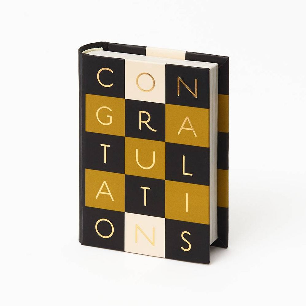 Congrats Checkerboard Gift Card Holder