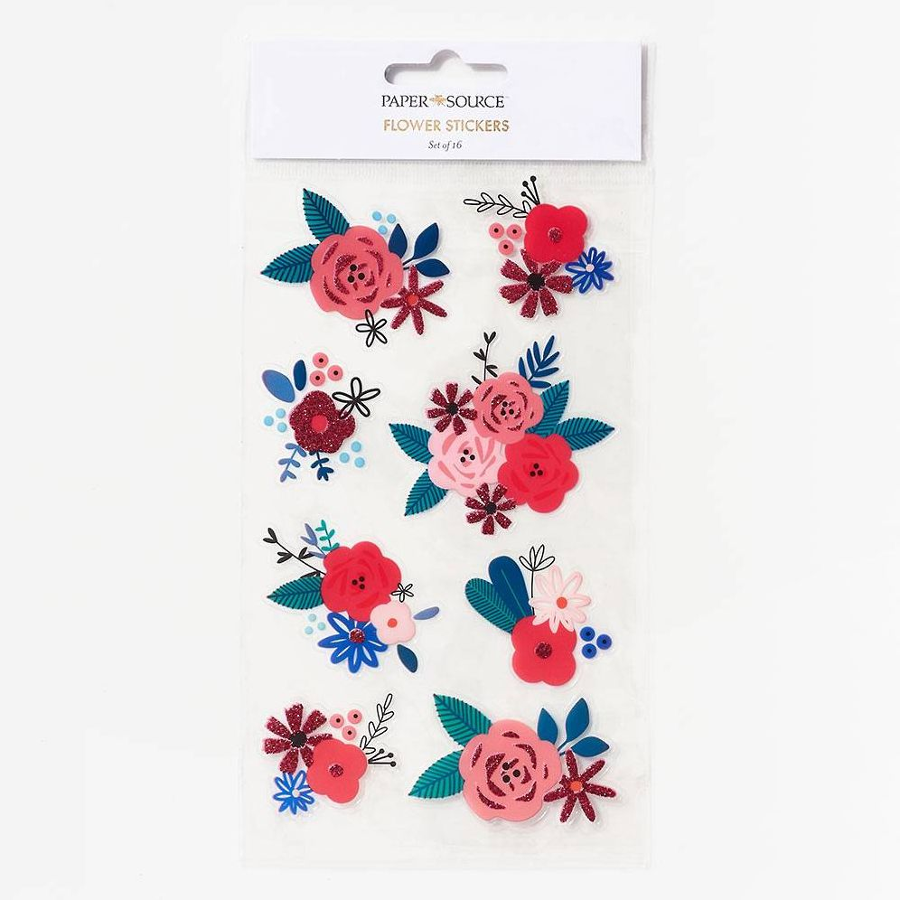 Pink Floral Cluster Stickers