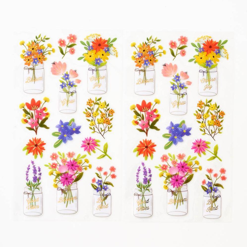 Wildflower Jar Stickers