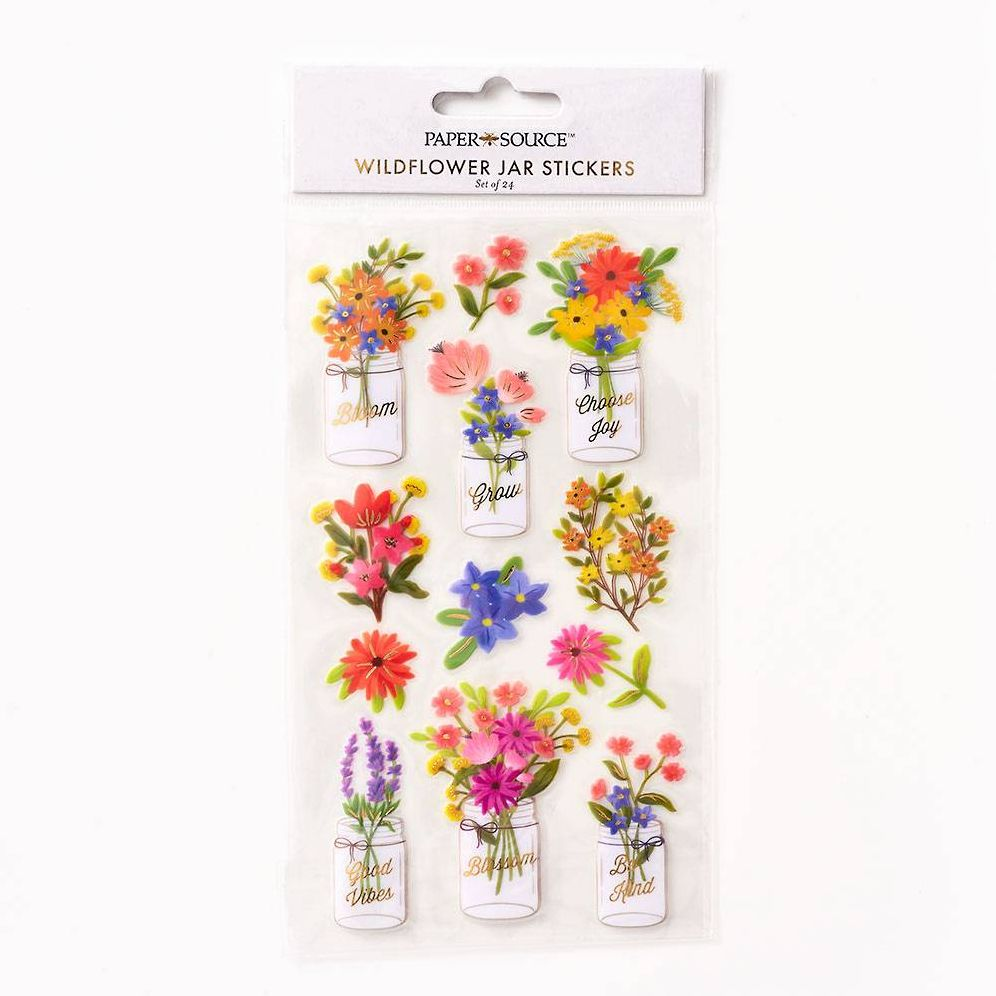 Wildflower Jar Stickers