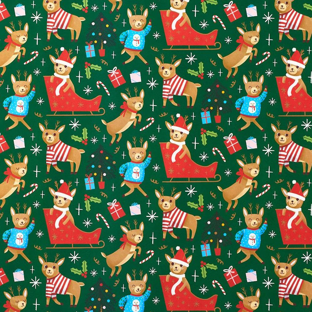 Reindeer Party Wrapping Paper