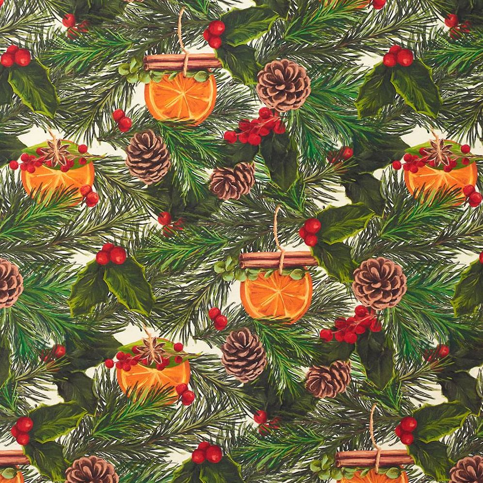 Evergreen Citrus Wrapping Paper