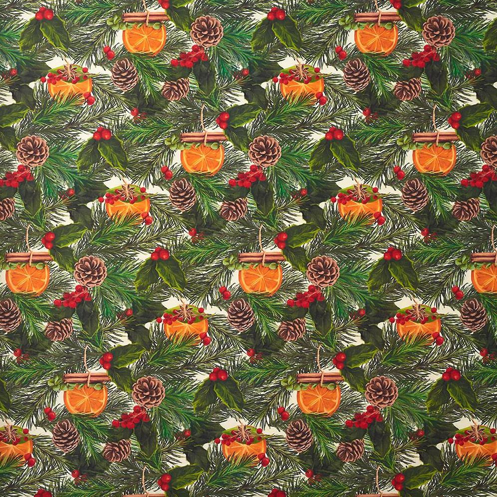 Evergreen Citrus Wrapping Paper