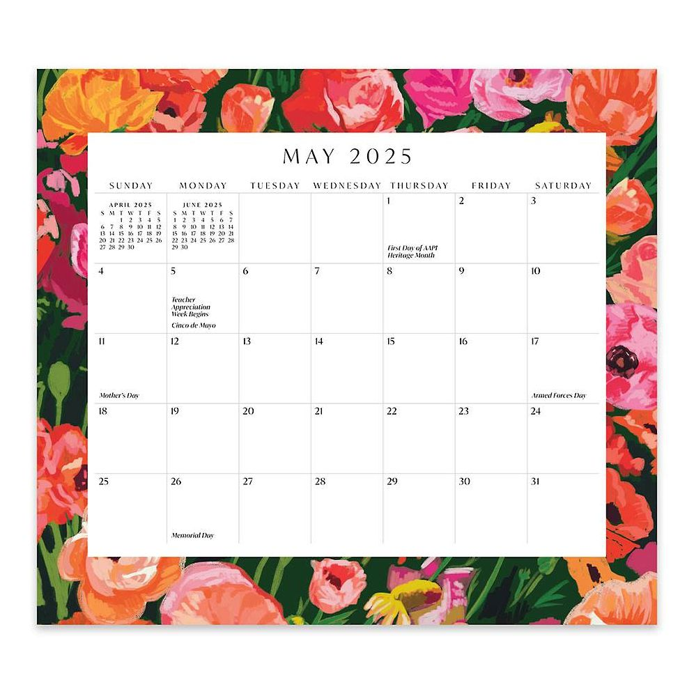 2025 Paper Source Landscapes Monthly Mangetic Calendar