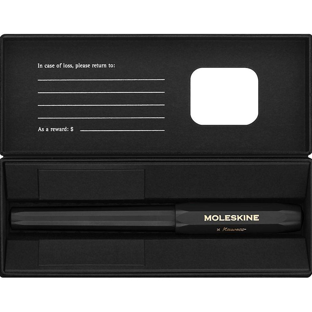 Moleskine Kaweco Ballpoint Pen, Black, Medium Point (0.7 MM), Blue Ink