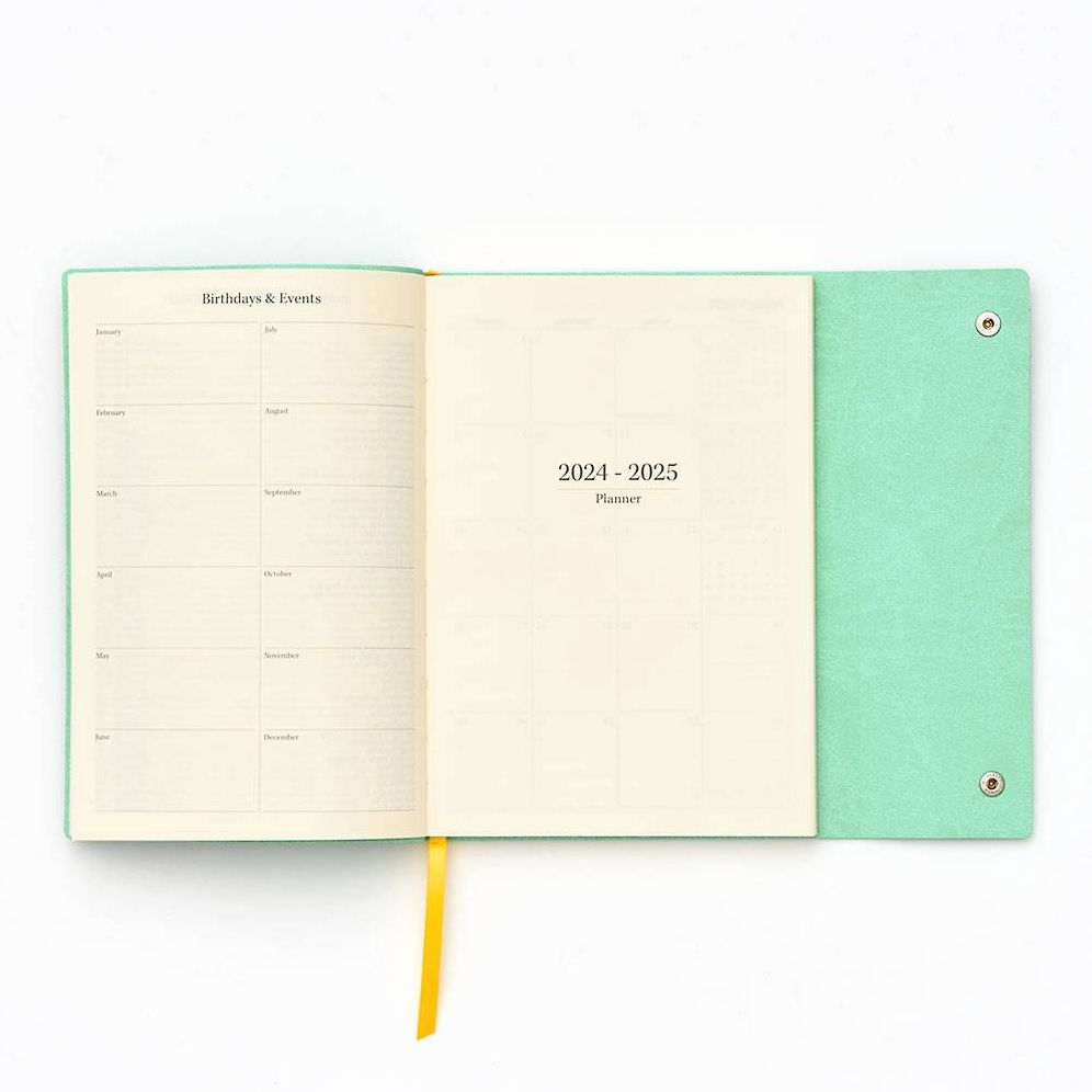 2025 Paper Source Jade Leather Chicago Ave Weekly Planner