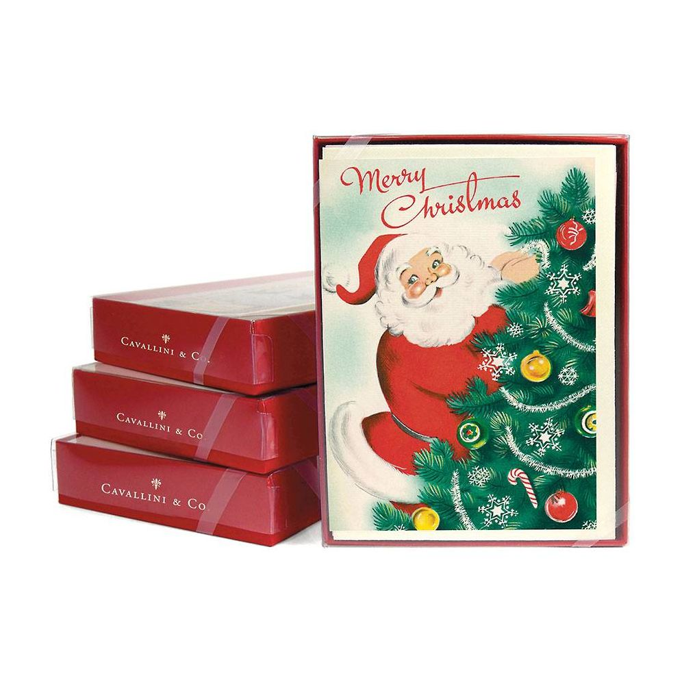 Cavallini & Co. Merry Christmas Santa Holiday Card Set