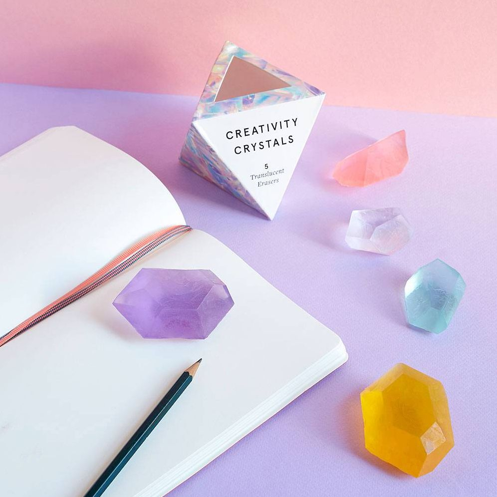 Creativity Crystals: 5 Translucent Erasers