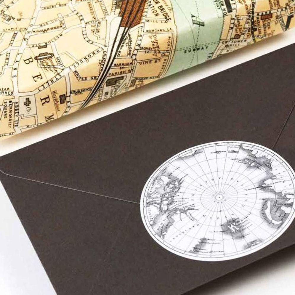 Historical Maps Label, Sticker & Tape Book