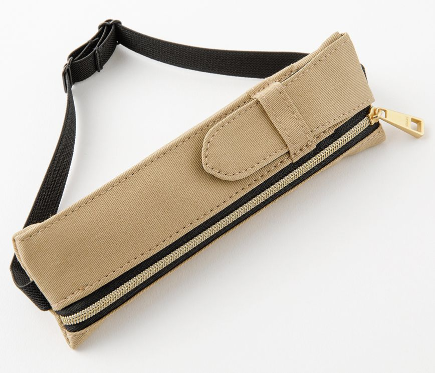 Beige Book Band Pen Case: B6 - A5