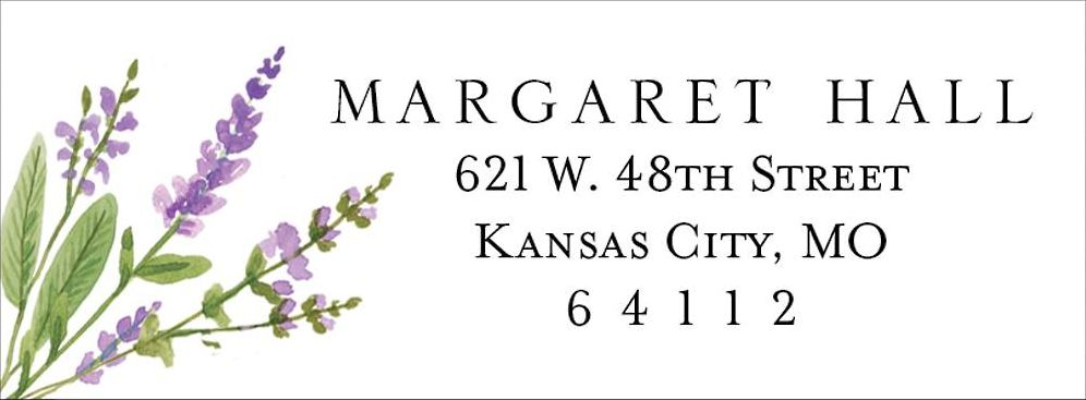 English Lavender Return Address Label