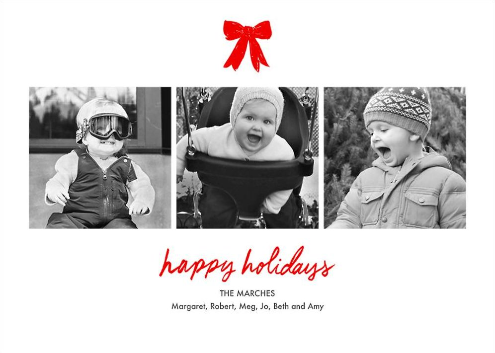 Holiday Triptych Horizontal Photo Card