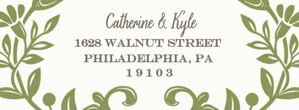 Floral Frame Return Address Label