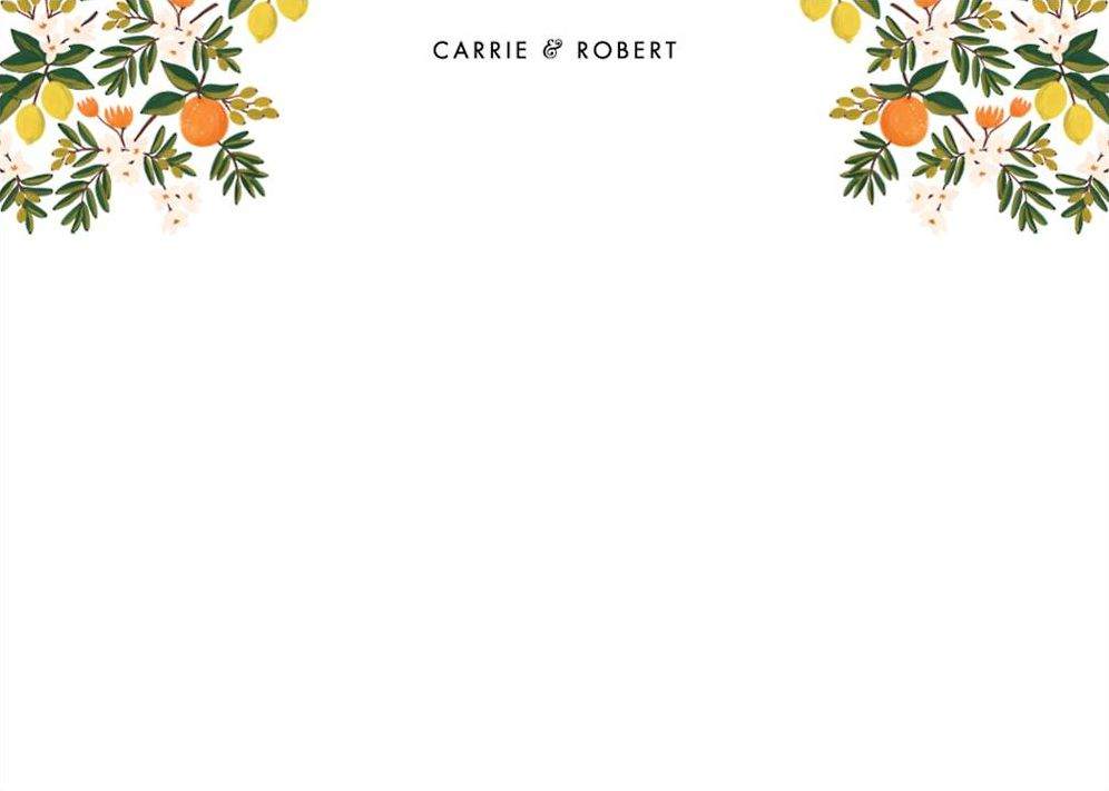 Citrus Orchard Stationery