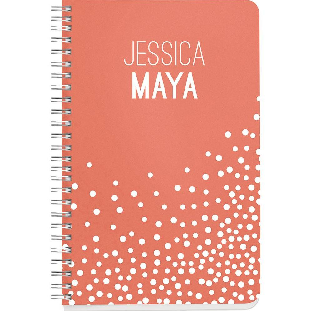 White Confetti Custom Journal