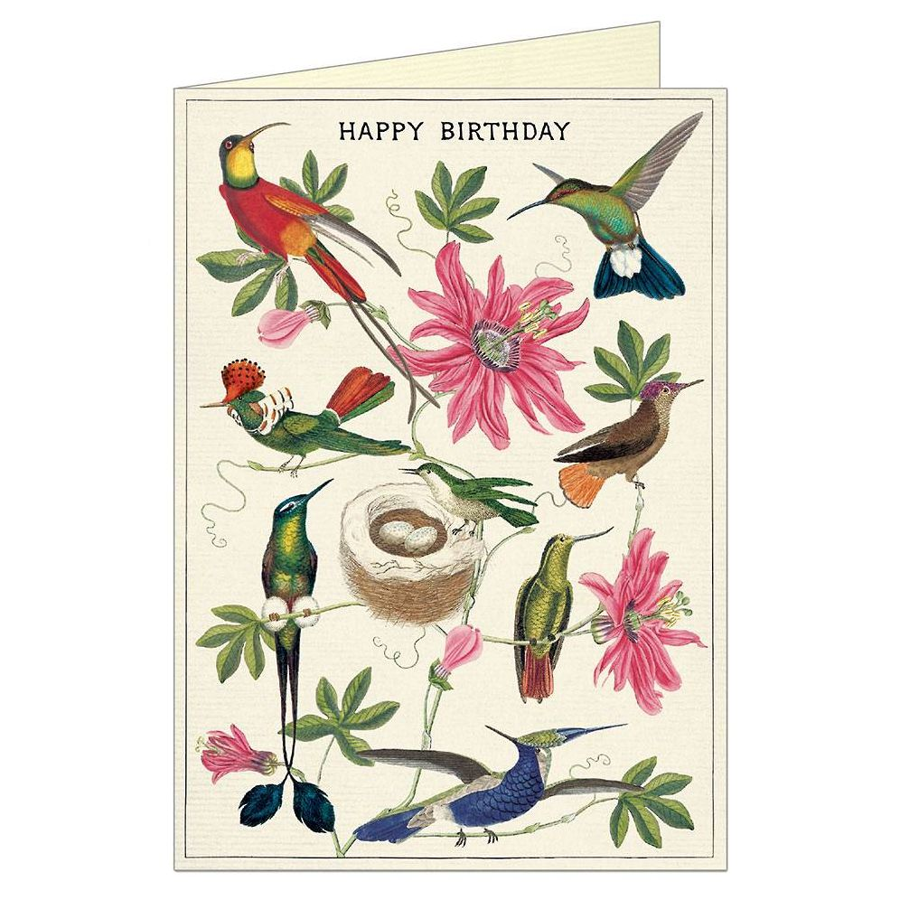 Hummingbirds Birthday Card