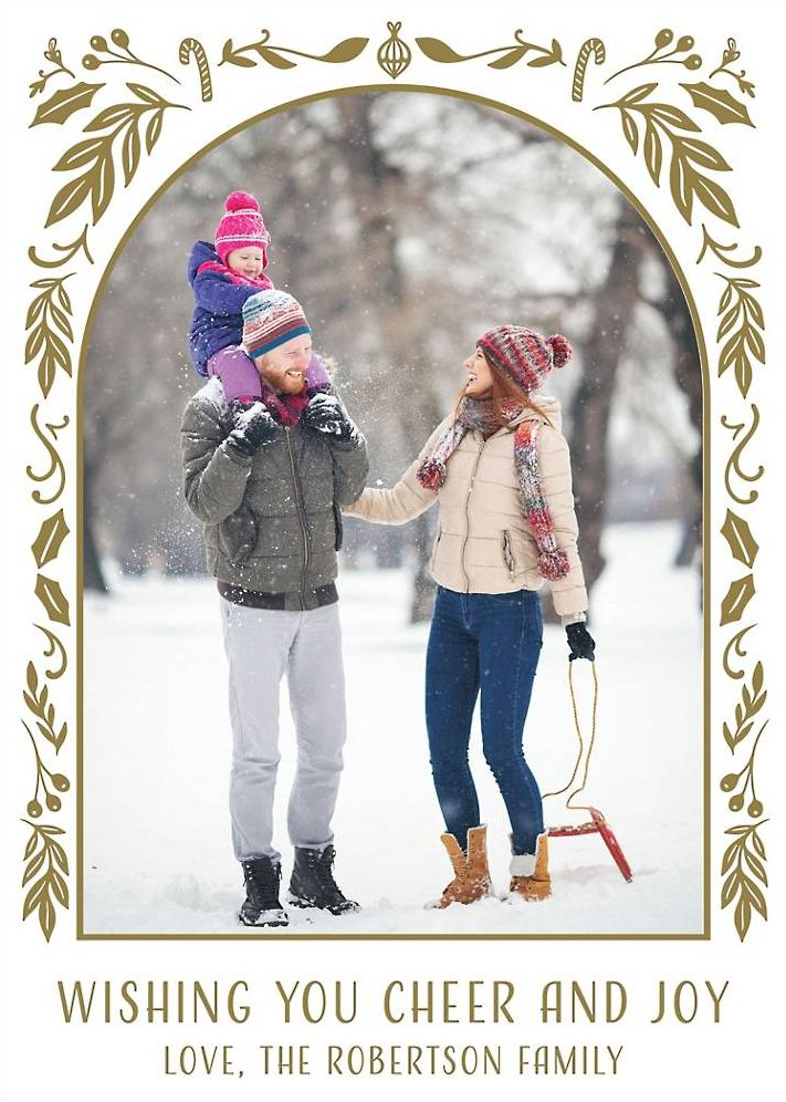 Modern Dala Holiday Photo Card