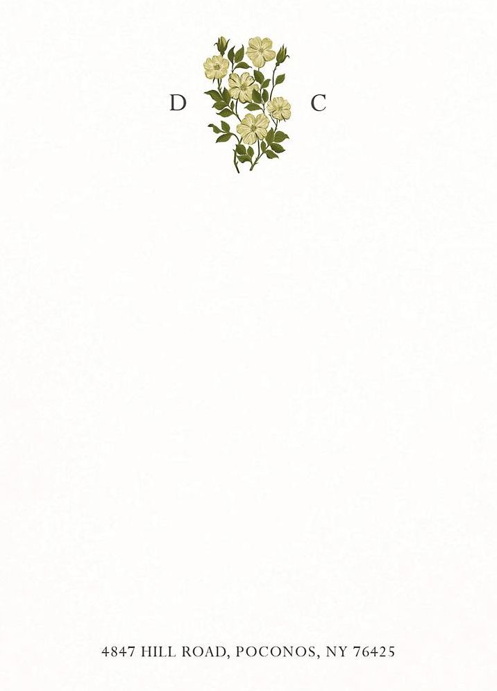 Delicate Florals Stationery