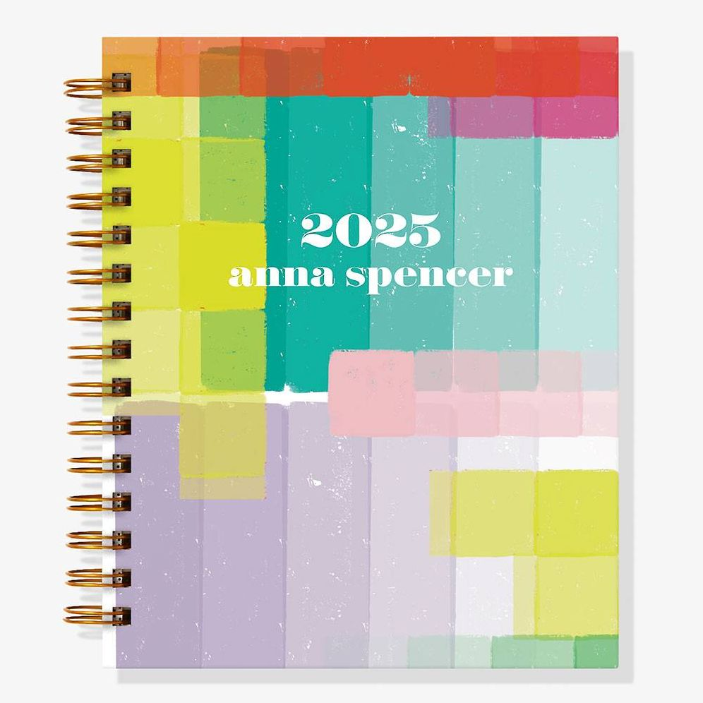 12-Month Painted Color Bars Custom Planner