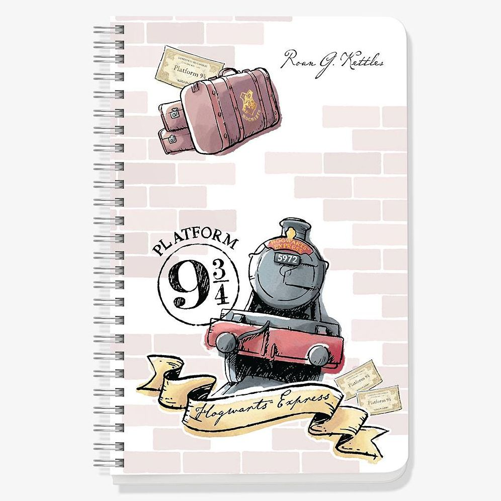 Hogwarts Express Platform 9 3/4 Watercolor Harry Potter Custom Journal