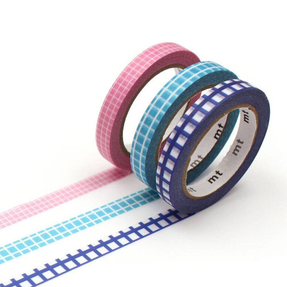 Grid Slim Washi Tape S/3