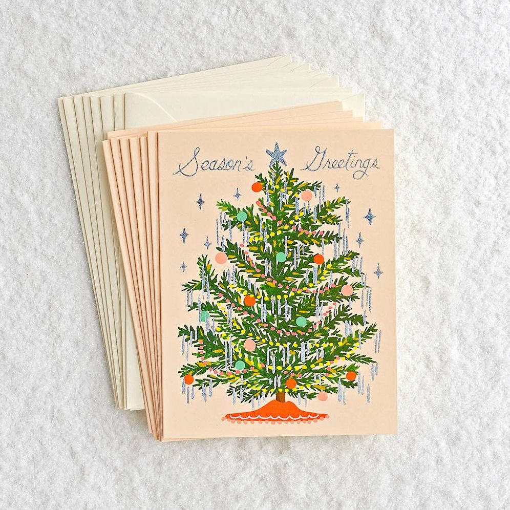 Glitzy Tree Holiday Card Set