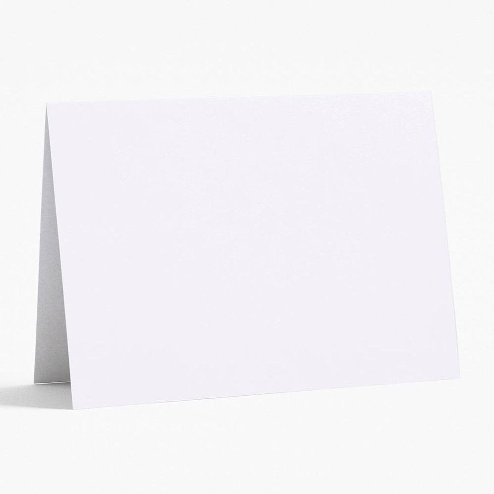 A6 Pure White Folded Cards