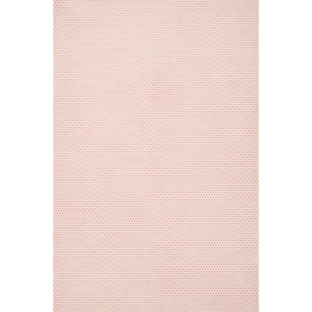 White Octagons On Pale Pink Handmade Paper