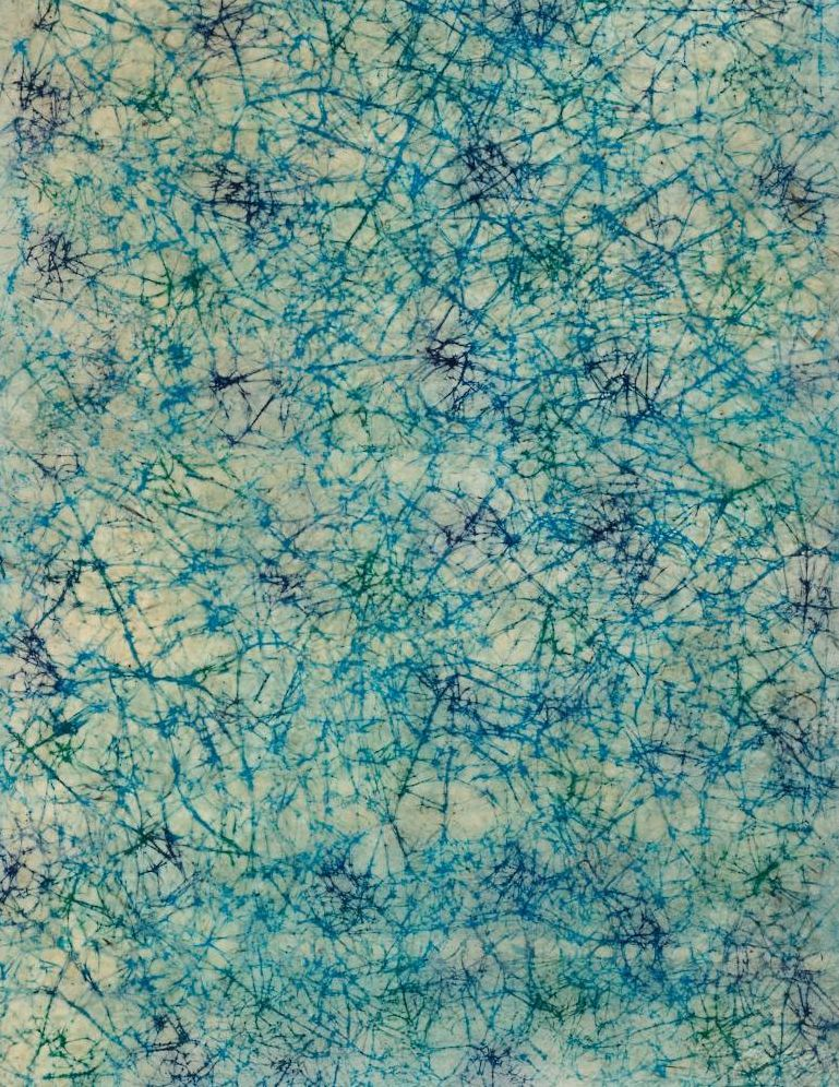 Batik Rustic Green Turquoise Handmade Paper