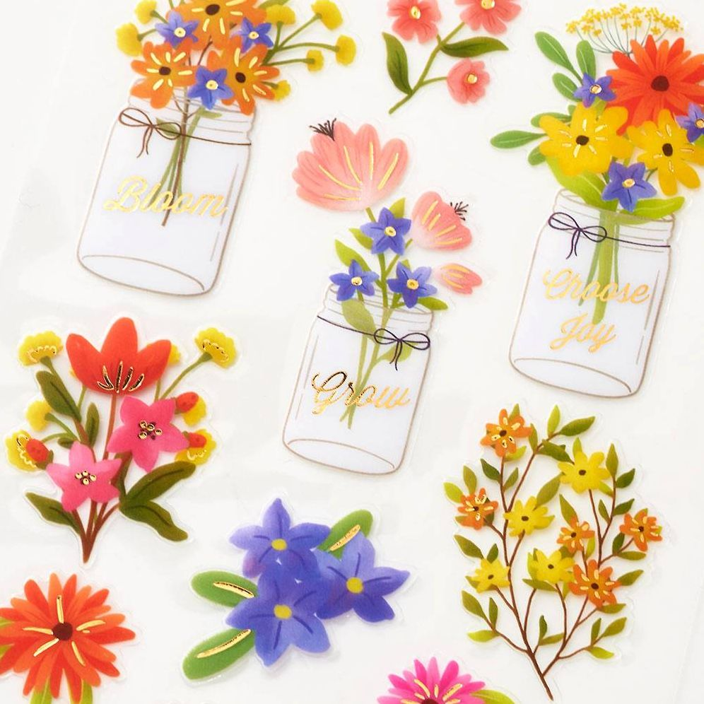 Wildflower Jar Stickers